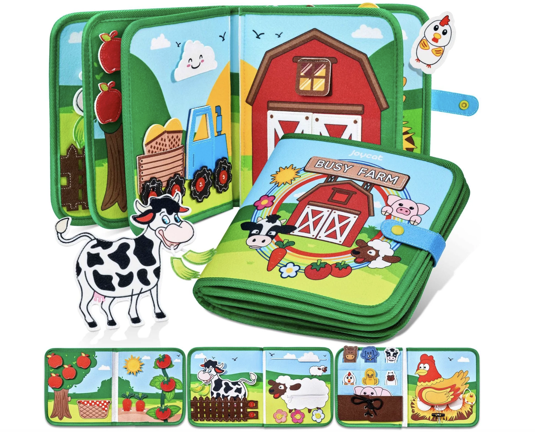 JoyCat Farm Animal Kids Busy Book