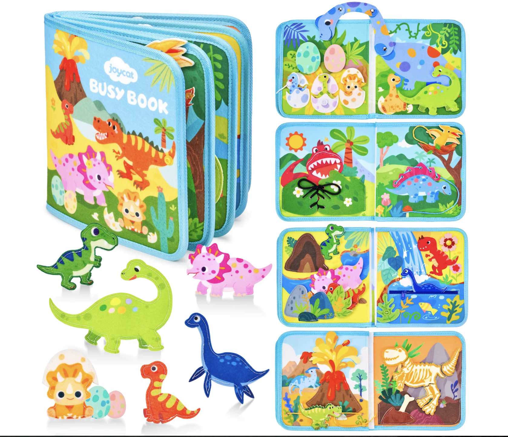 JoyCat Dinosaur Friends Kids Busy Book