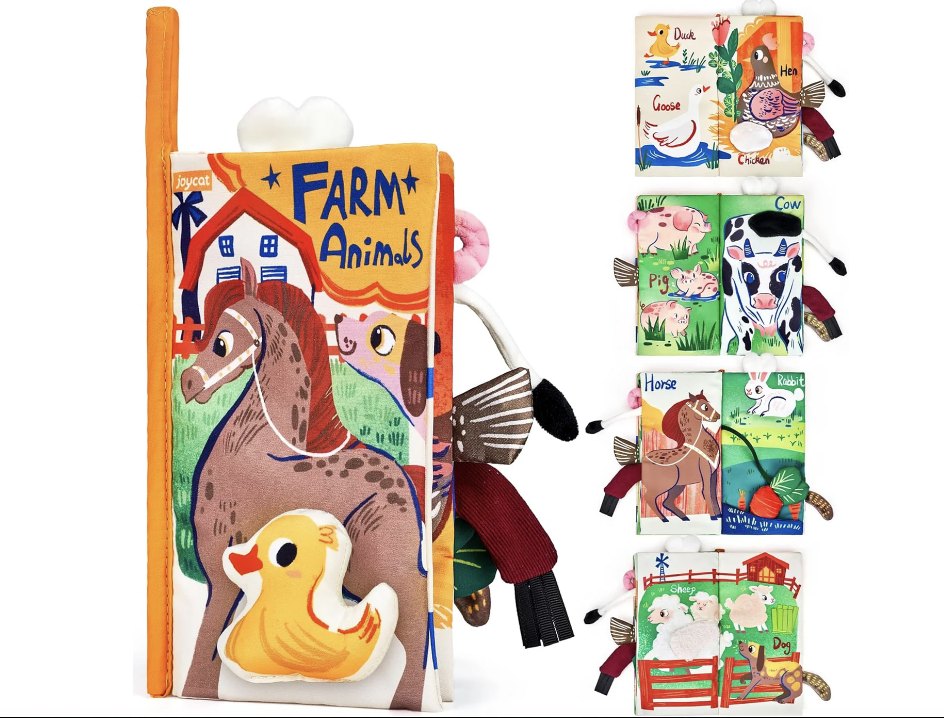 JoyCat Baby Farm Cloth Book